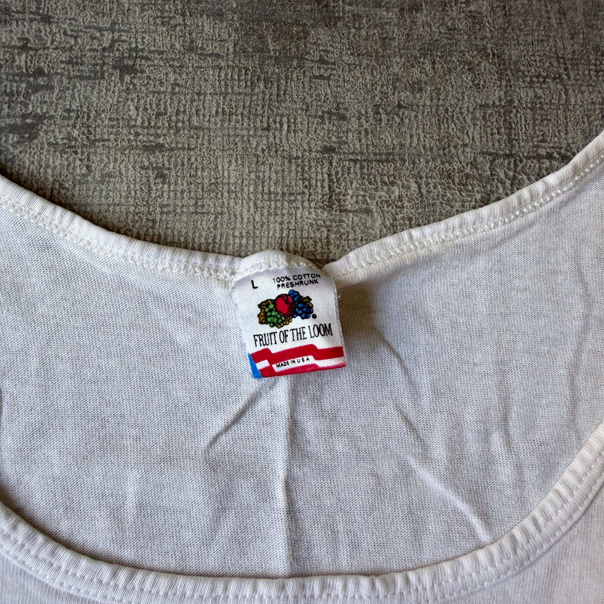 Indy Car 90 Vintage Singlet Size L Mens White Fruit Of The Loom    -A9
