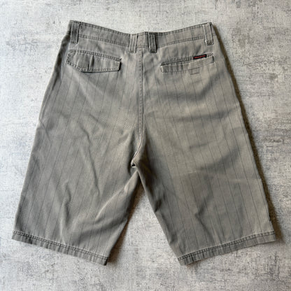 Billiongroup Y2K Baggy Grey Cargo Shorts Size M/32 Pinstripe             -B56