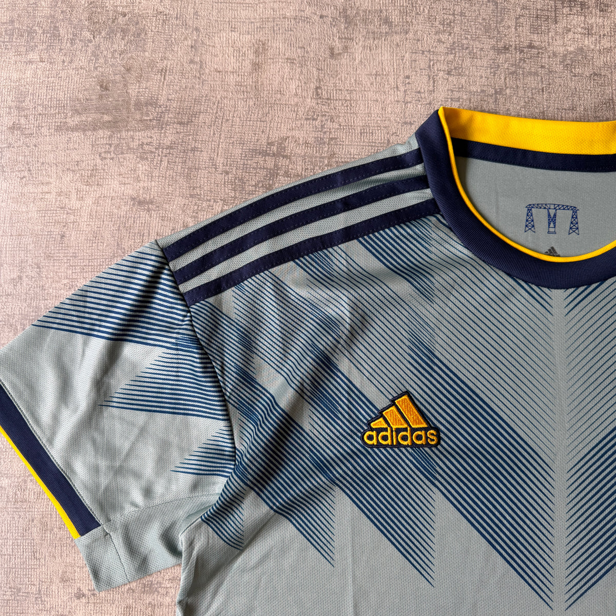 Boca Juniors Adidas Soccer Jersey Size L Mens Argentinian League              -D2