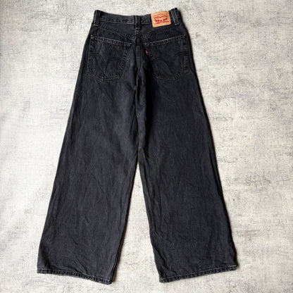 Levi’s 94 Baggy Wide Leg Black Jeans Size 24 Womens            -G4