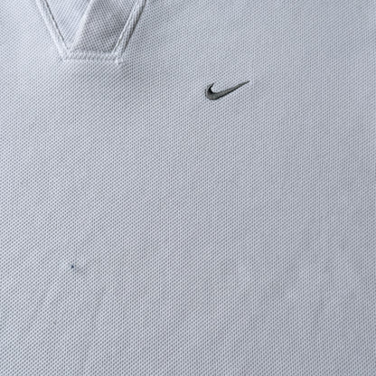 Nike Y2K Polo Shirt Size XXL Mens White Short Sleeve           -A65
