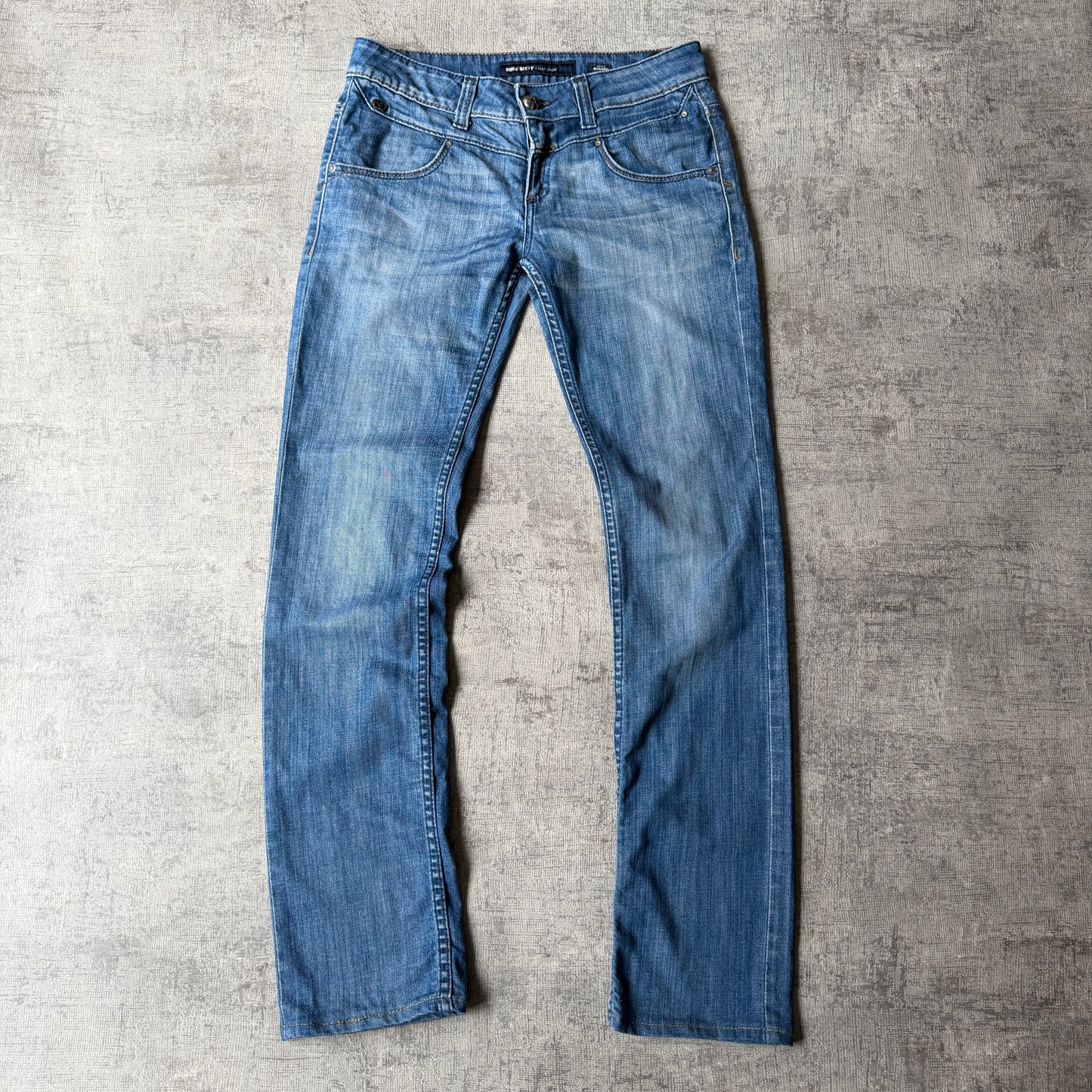 Miss Sixty Womens Y2K Low Rise Jeans Size 27 Blue Denim         -H12