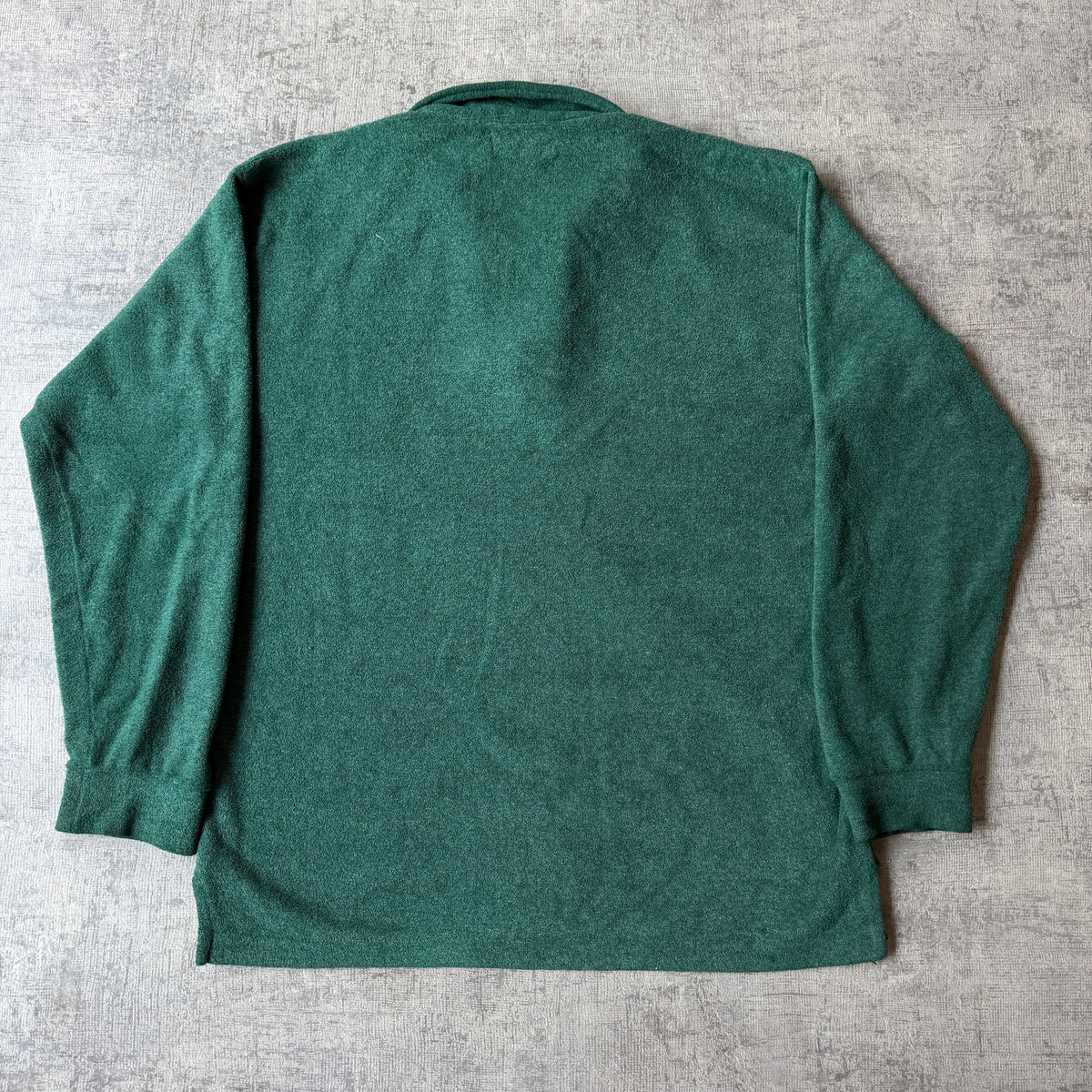 Calvin Klein Mens Vintage Green Long Sleeve Polo Shirt Size L Mens             -E35