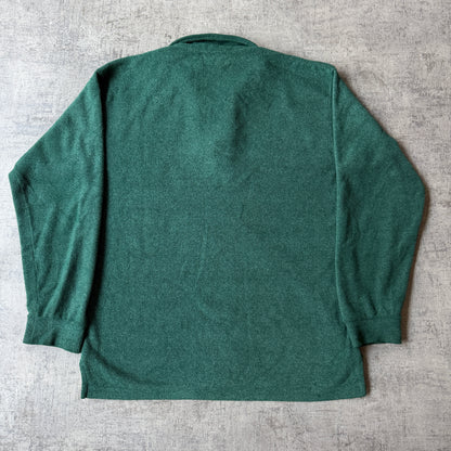 Calvin Klein Mens Vintage Green Long Sleeve Polo Shirt Size L Mens             -E35