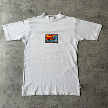 Piping Hot Vintage 90's White Graphic Tee Size 8Y Fits XS-S Womens          -D44