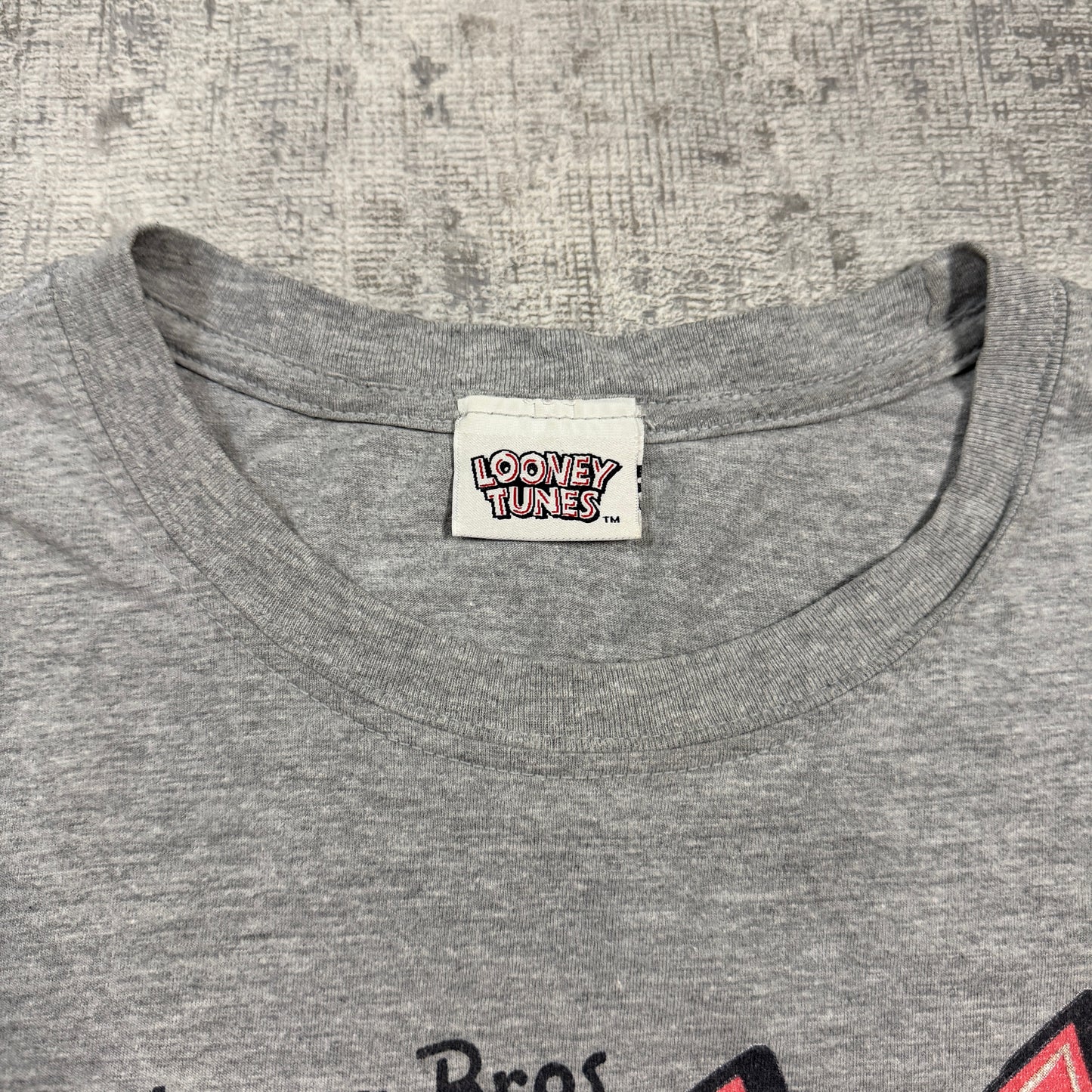 Vintage Looney Tunes Super Saturday Grey Graphic Tee Size Fits M-L Mens         -I54
