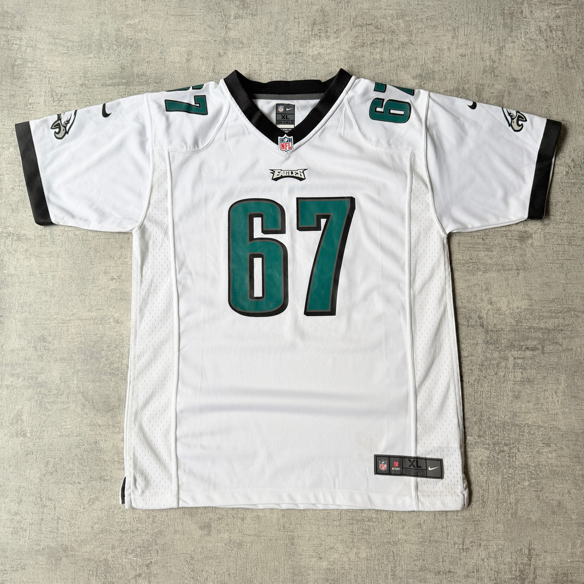 Nike Philadelphia Eagles NFL Jersey Size XL Mens #67 White Kit             -F22