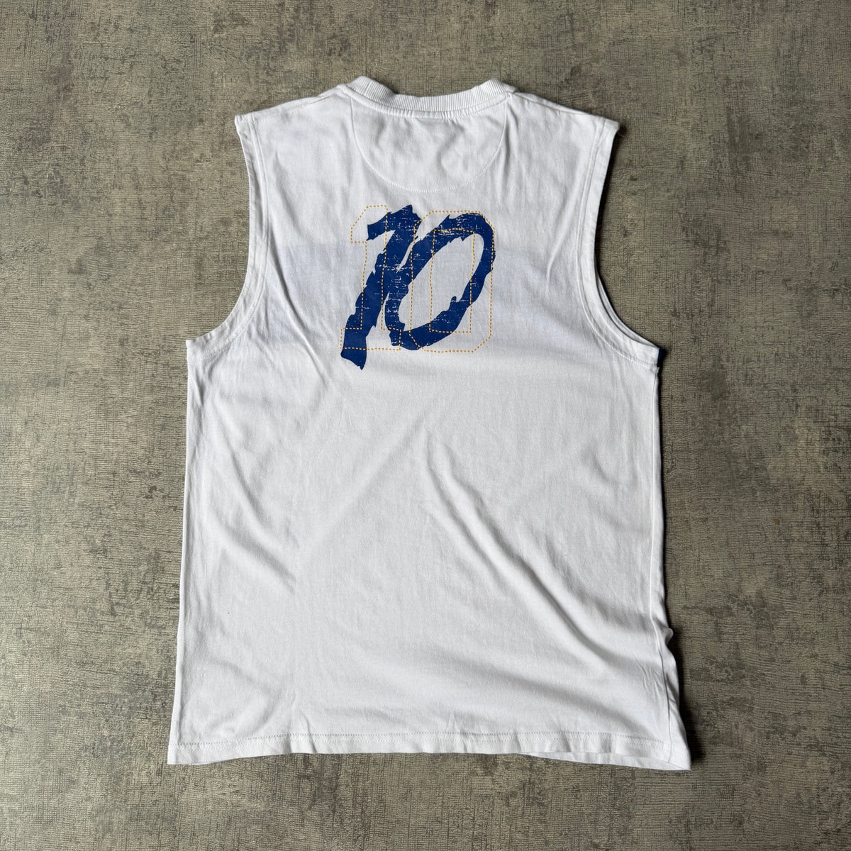 Nike Y2K Boca Juniors Singlet Top Size L Mens White Blue Tank      -A24