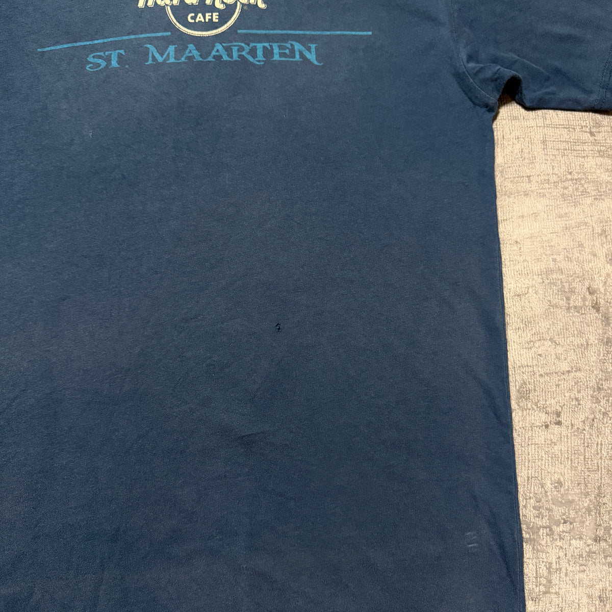 Hard Rock St Maarten Vintage Navy Blue T-Shirt Size Fits S          -F46