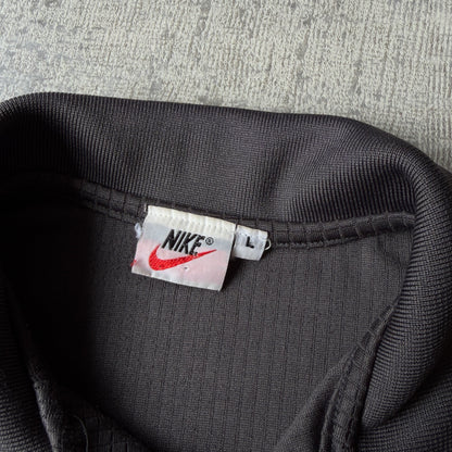 Nike Vintage Grey Polo Shirt Size L Mens Boxy Fit              -C66