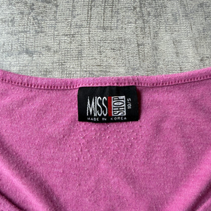 Miss Shop Pink Womens Tank Top Size 10/S V-Neck Singlet        -B26