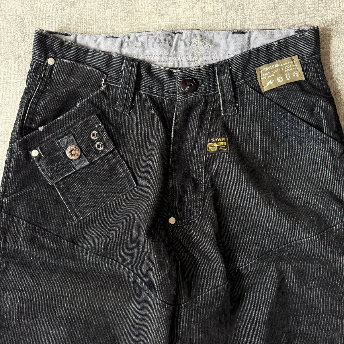 G-Star Raw Black Y2K Corduroy Cargo Pants Size 30          -C57