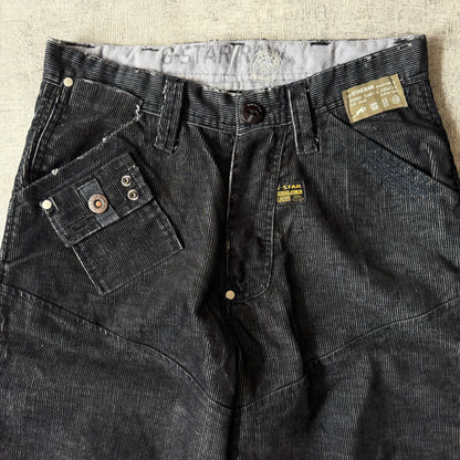 G-Star Raw Black Y2K Corduroy Cargo Pants Size 30          -C57