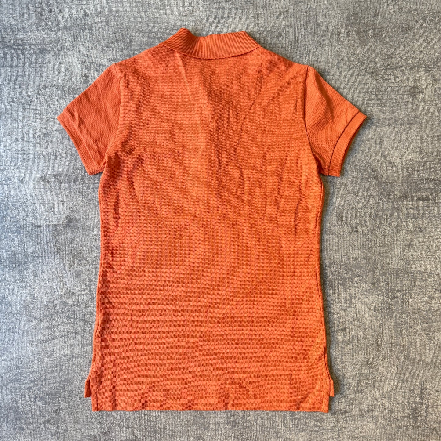 Ralph Lauren Y2K Polo Shirt Size S Womens Longline Orange Top     -A14