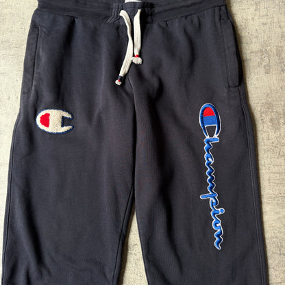 Vintage Champion Logo Track Pants Size XL Mens Navy Blue Elastic Waist           -H15