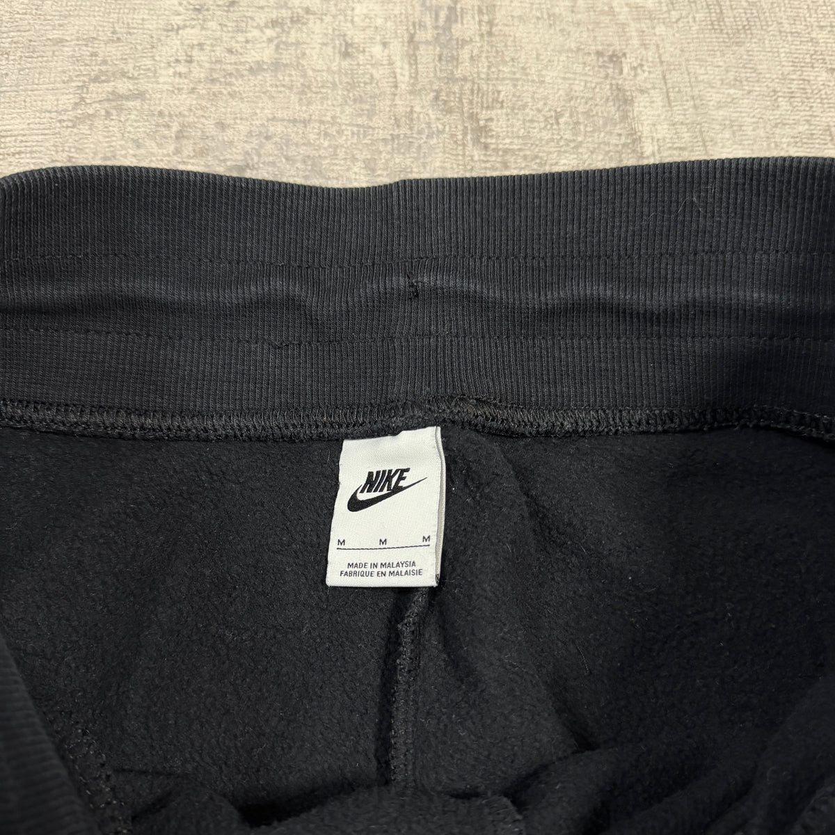 Nike Baggy Black Sweat Pants Size M Super Baggy Embroidered      -I22