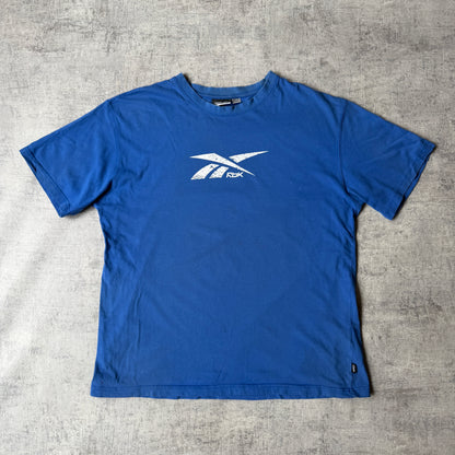 Reebok Y2K Blue Graphic Logo T-Shirt Size XXL Mens Tee        -B7