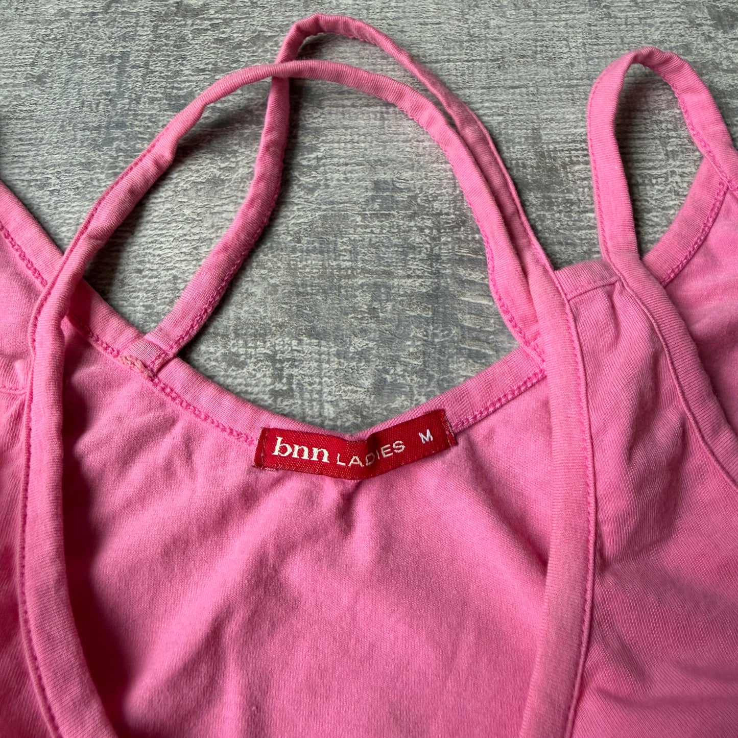Bnn Ladies Pink Bejewelled Tank Top Size M Womens     -G63