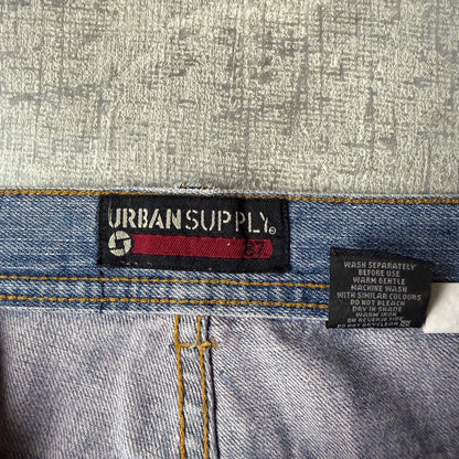 Urban Supply Y2K Mens Light Blue Jeans Size 34 Straight Leg            -G2