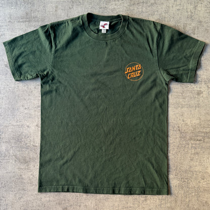 Santa Cruz Skate Y2K Green Graphic T-Shirt Size M Mens                   -D62