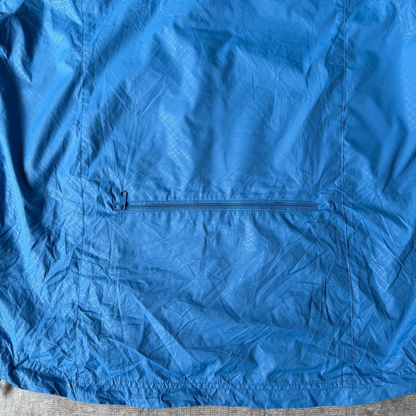 ASICS Womens Blue Windbreaker Zip Jacket Size M Hooded                 -E22