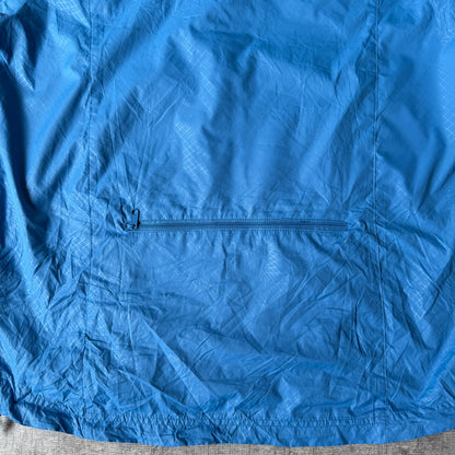 ASICS Womens Blue Windbreaker Zip Jacket Size M Hooded                 -E22