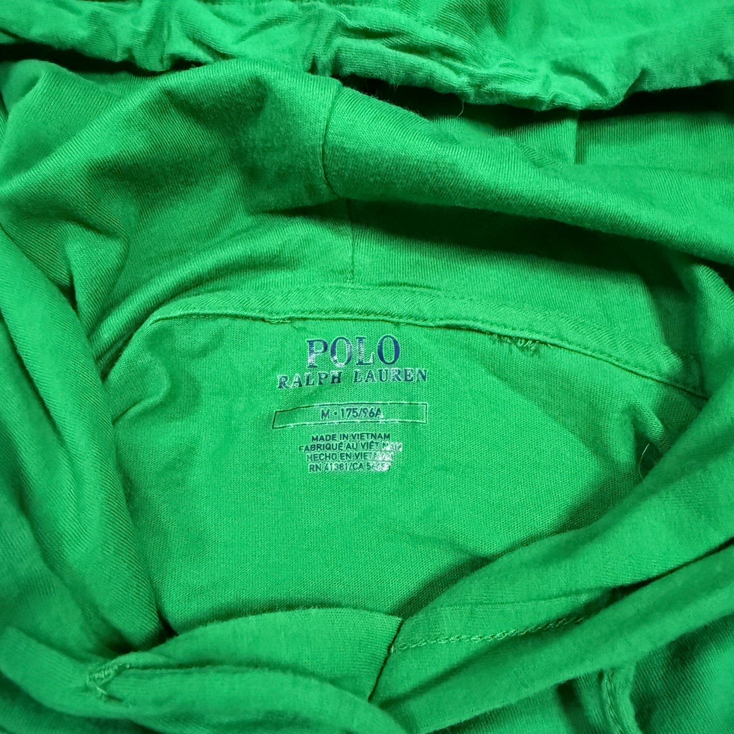 Polo Ralph Lauren Green Hoodie Size M Y2K Pullover    -I24