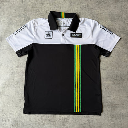 Holden Auto Barn Racing Polo Shirt Size M Mens Black White             -E36