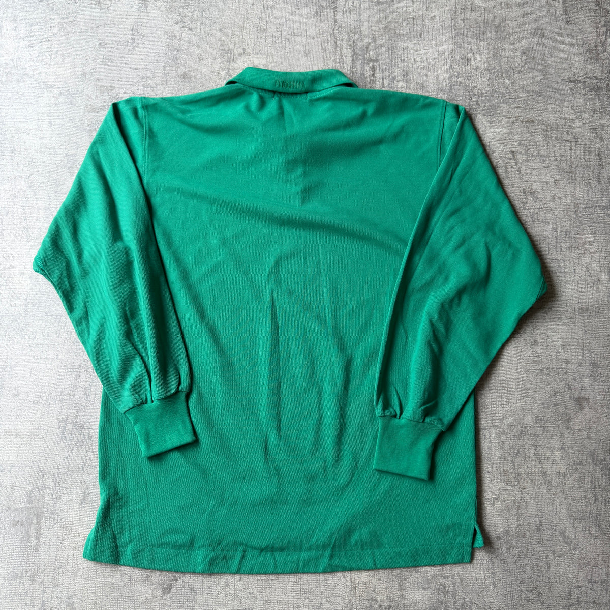 Vintage Puma Green Long Sleeve Polo Shirt Size M-L Mens             -C34