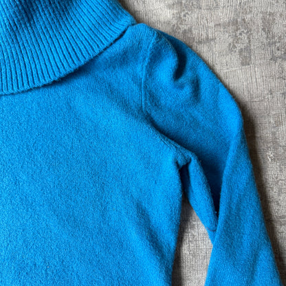 Gap Womens Blue Knitted Turtleneck Top Size S Long Sleeve Y2K Top              -F56