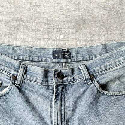 Armani Jeans Y2K Baggy Jorts Size 35 Light Blue Denim Shorts           -C10