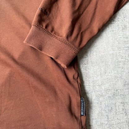 Columbia Brown Y2K Long Sleeve T Shirt Size M Mens Graphic Tee            -C23