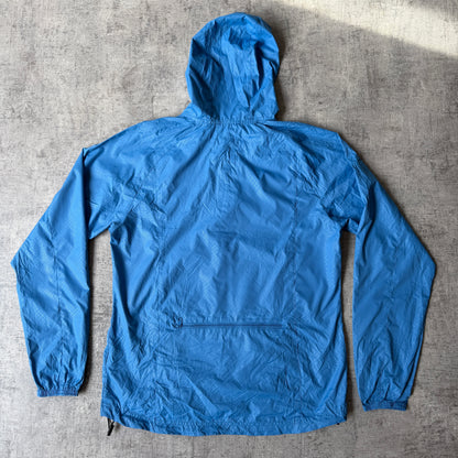 ASICS Womens Blue Windbreaker Zip Jacket Size M Hooded                 -E22