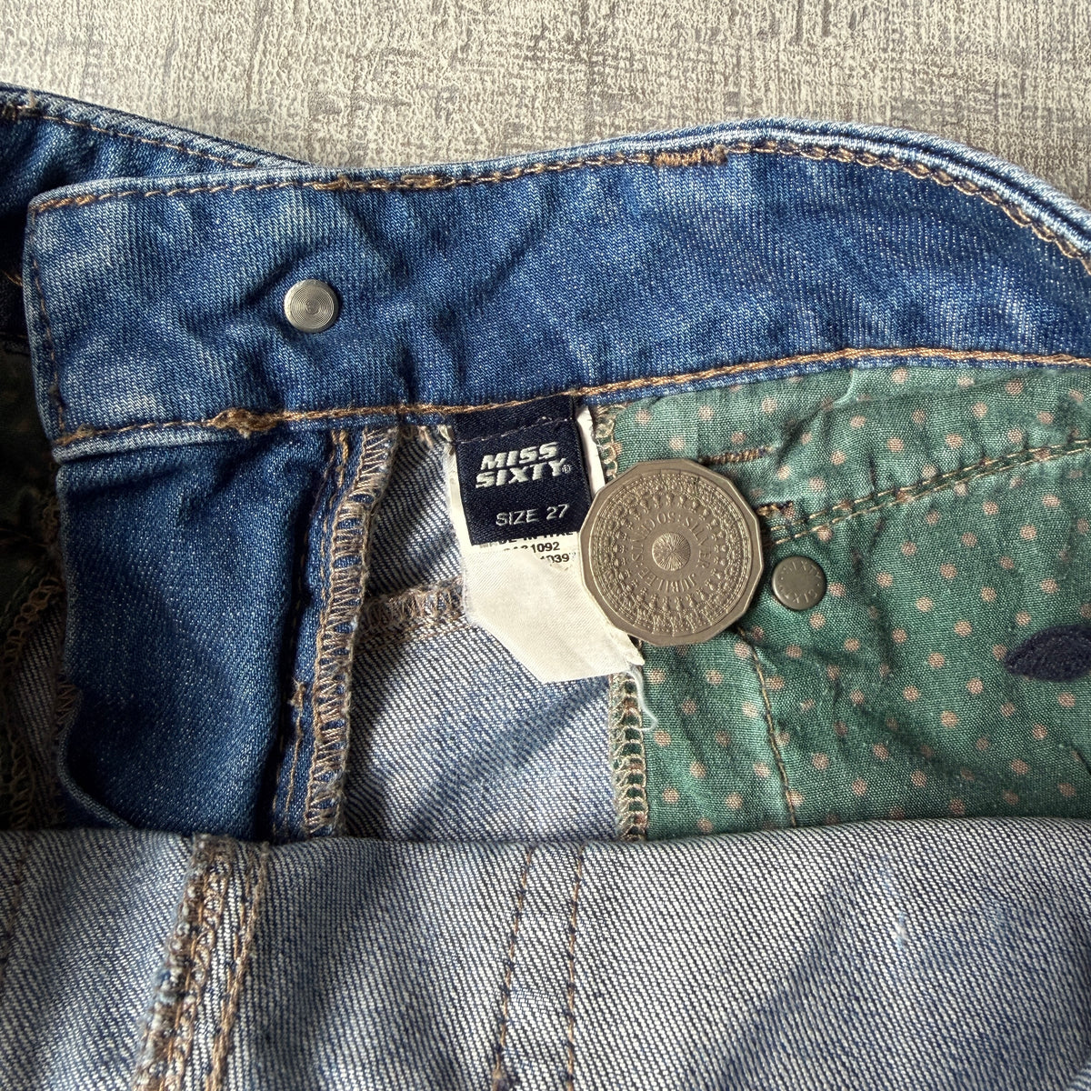Miss Sixty Womens Y2K Low Rise Jeans Size 27 Blue Denim         -H12