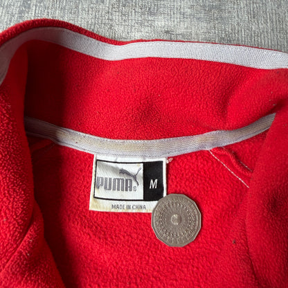 Puma Vintage Red Fleece Quarter Zip Jumper Size M Mens            -G22