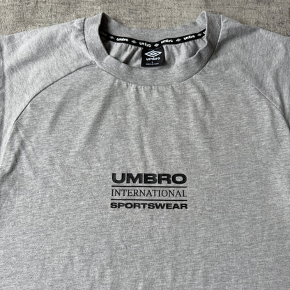 Umbro Mens Grey Singlet Size L Graphic Tank Top Y2K              -E41