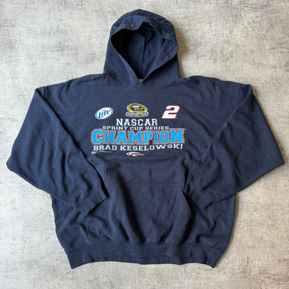 NASCAR Champion Vintage Navy Graphic Hoodie Size 2XL Mens          -H24