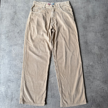 Jay Jays Y2K Beige Corduroy Long Pants Size 30 Baggy Pants               -E6
