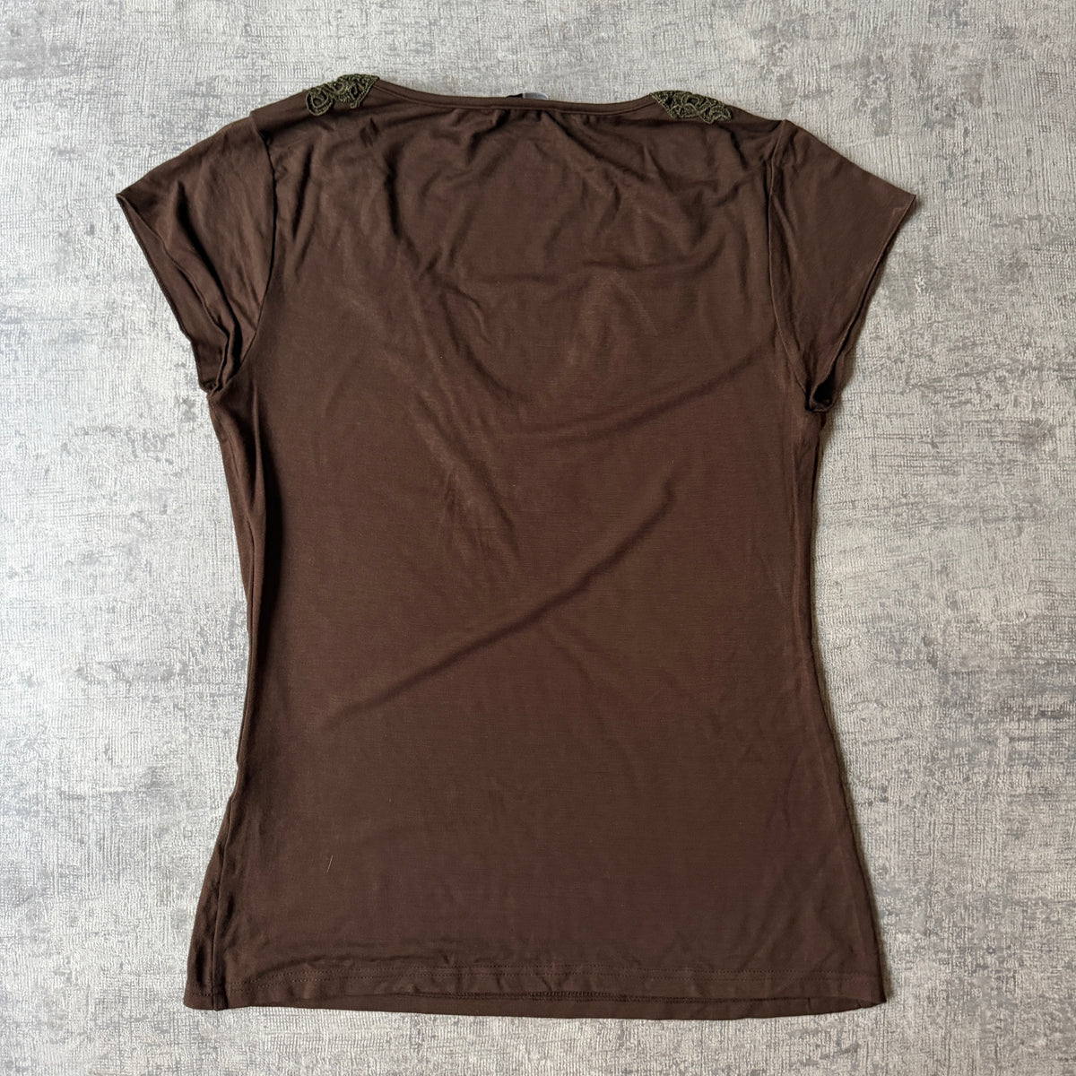 Suite Boutique Womens Brown Y2K Top Size 10 V Neck          -F62
