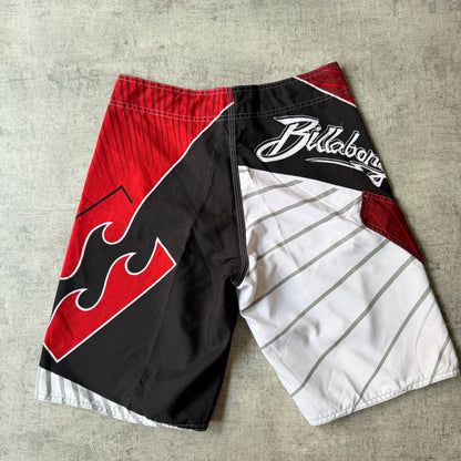 Billabong Y2K Boardies Size 32 Red Black White NWT'S             -B57