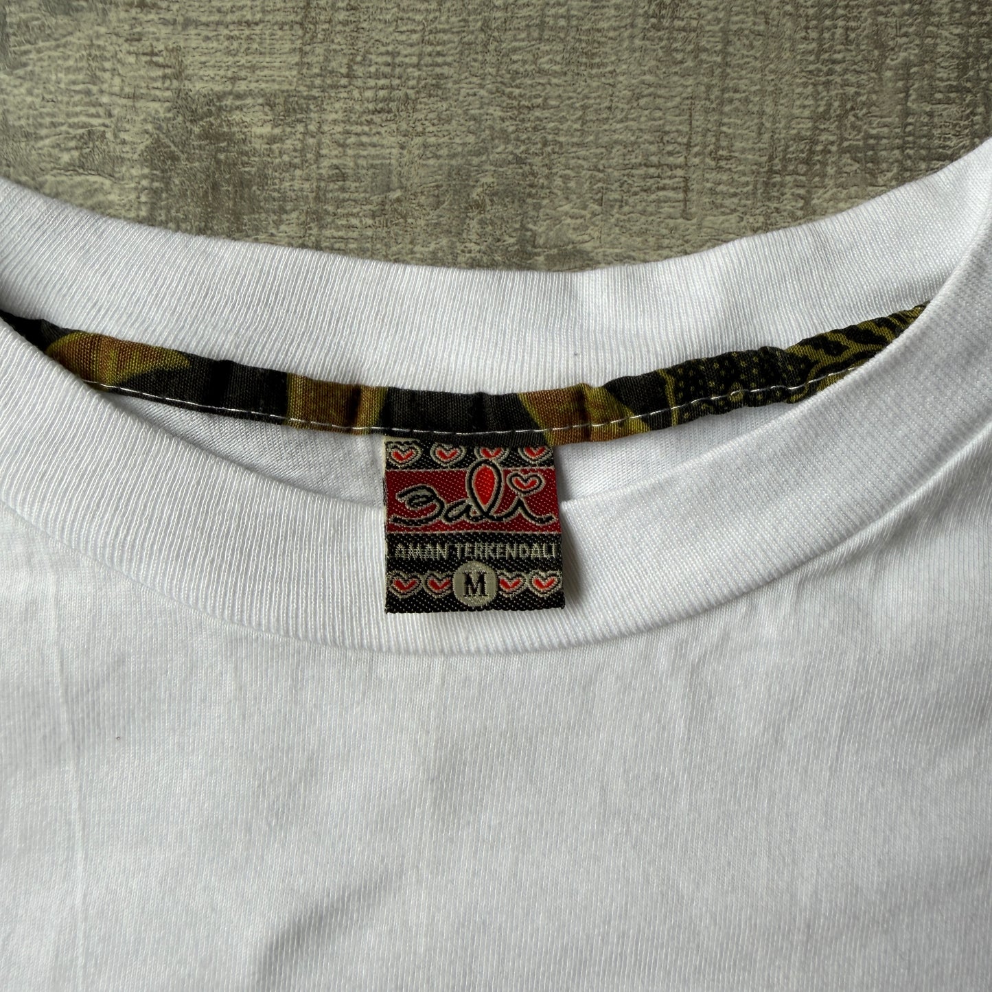 I Love Bali Y2K Graphic T-Shirt Size M Mens White Boxy Vintage Tee          -B14