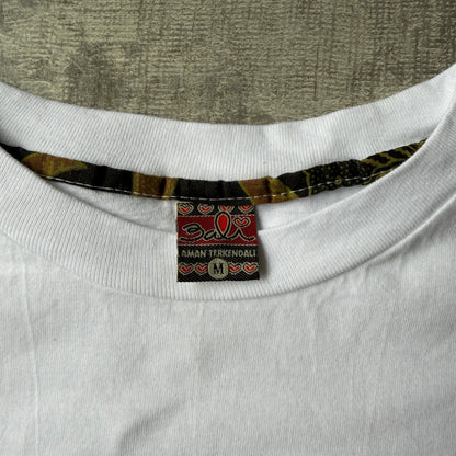 I Love Bali Y2K Graphic T-Shirt Size M Mens White Boxy Vintage Tee          -B14