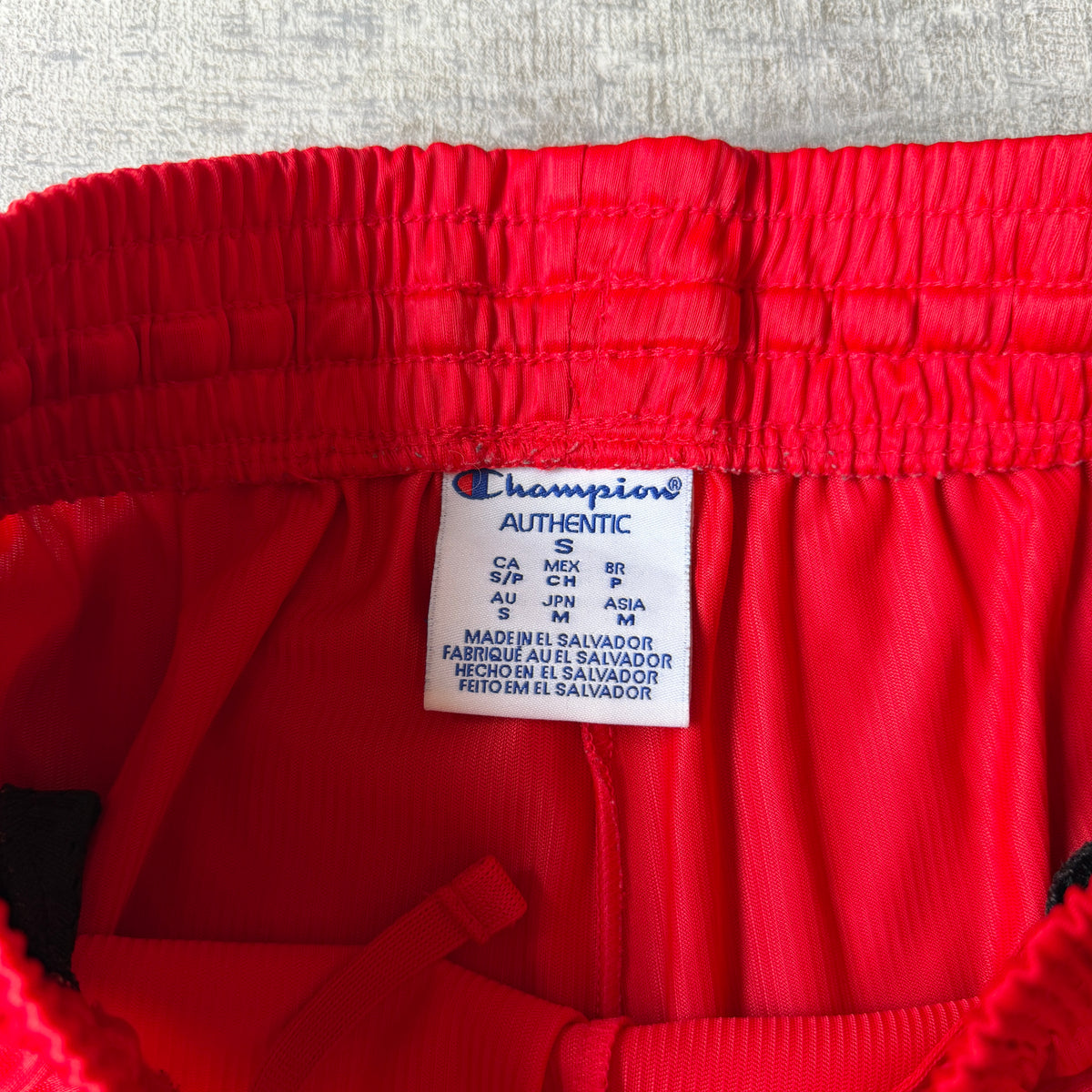 Champion Y2K Baggy Red Basketball Shorts Size S Elastic Waist               -D9