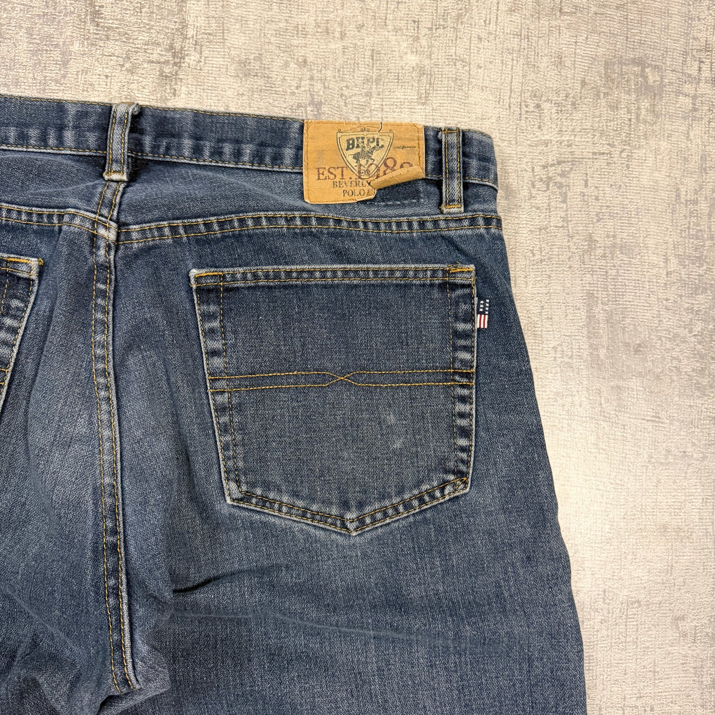 Beverley Hills Polo Club Vintage Jeans Size 36 Blue Washed Denim         -I11