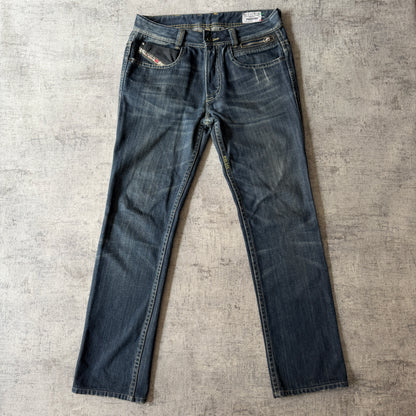 DIESEL Y2K Jeans Size 31 Mens Dark Blue Denim Bootcut             -C8