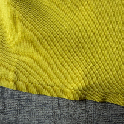 Ralph Lauren Womens Yellow V-Neck Top Size M Pink Little Pony Vintage Single Stitch Top             -C38