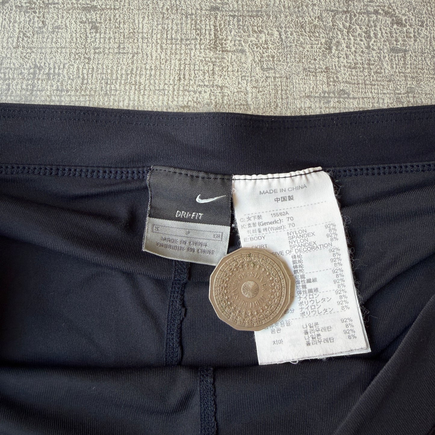 Nike Y2K Micro Tennis Skort Size S Womens Low Waist Black              -B58