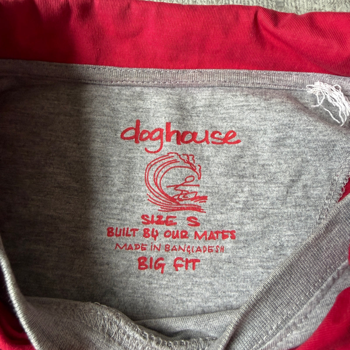 Doghouse Mens Y2K Red Polo Shirt Size S Mens Graphic Top             -E38