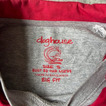 Doghouse Mens Y2K Red Polo Shirt Size S Mens Graphic Top             -E38