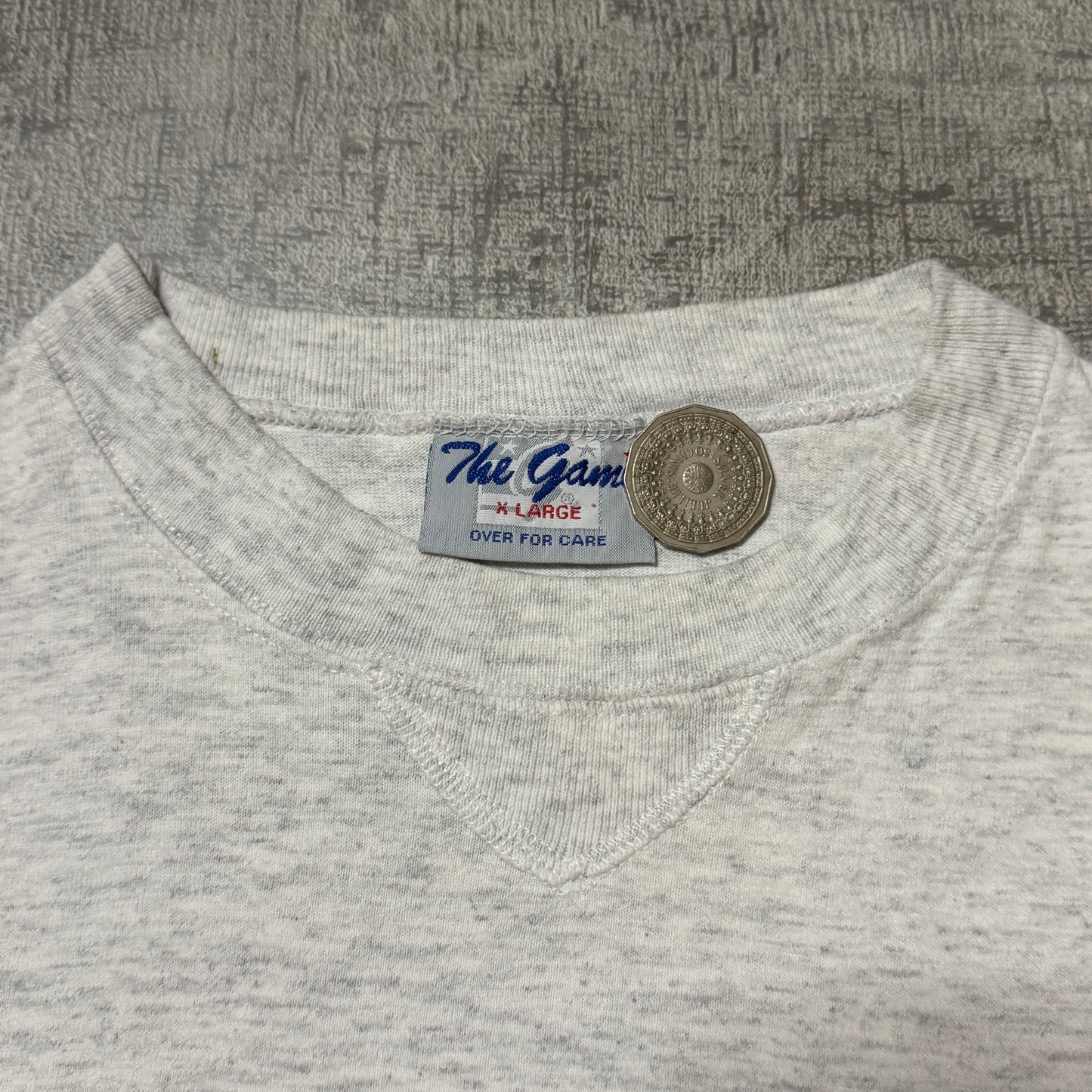 NY Giants Vintage Grey T-Shirt Size XL “The Game” Tag             -F49